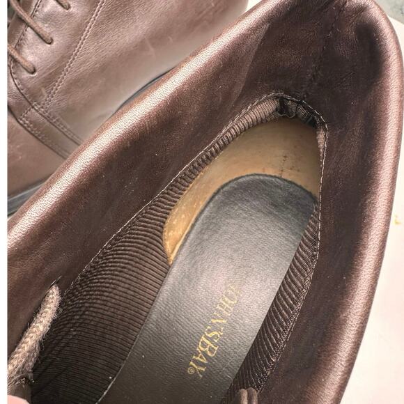 Vtg Y2K St Johns Bay Brown Leather LaceUp Ankle Boots Women 7.5 M Whimsigoth 90s - Picture 16 of 16